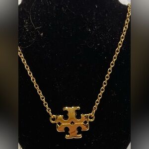 Tory Burch Gold Logo Necklace New